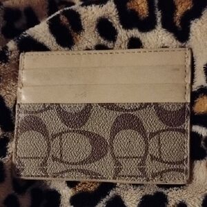 Chic Beige and Brown Card Holder